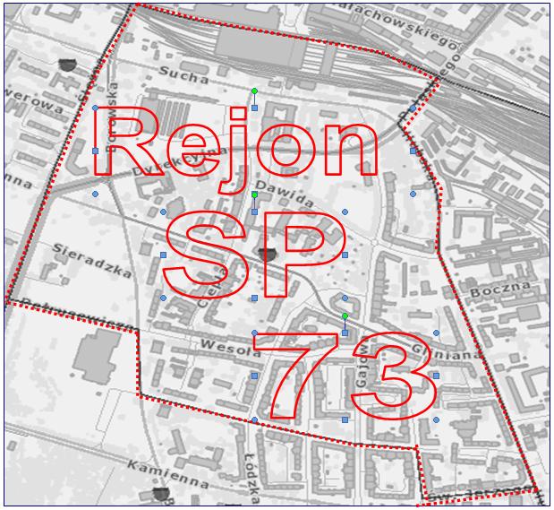 Mapa rejonu SP 73